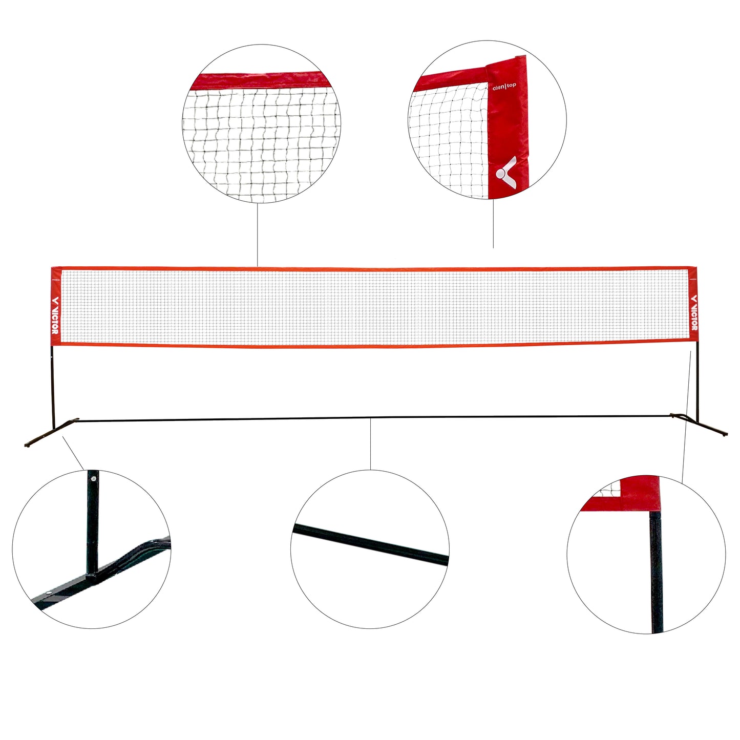 Victor Badmintonnetz „Premium“ Für Schulen, Freizeiteinrichtungen und Co.